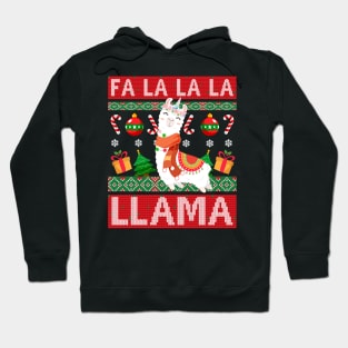 Fa La La La Llama Ugly Christmas Hoodie